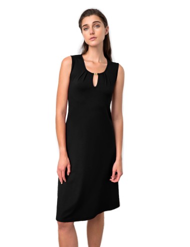 Vamp Κλασικό Αμάνικο Φόρεμα Μονόχρωμο Plus Size 18489 Lamoda.gr