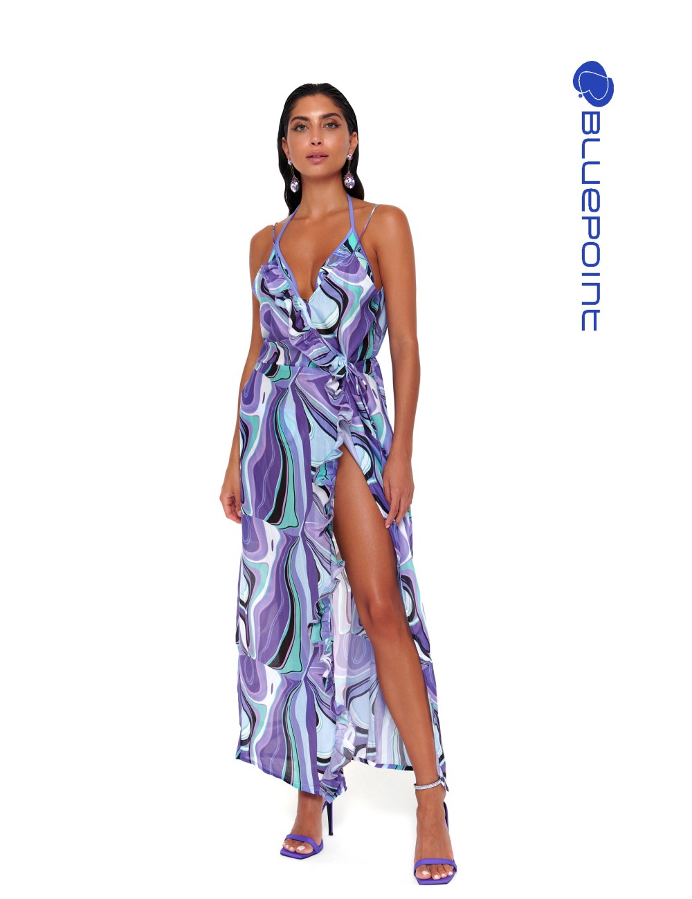 Bluepoint Εμπριμέ Μακρύ Φόρεμα Παραλίας 24084031 Lamoda.gr